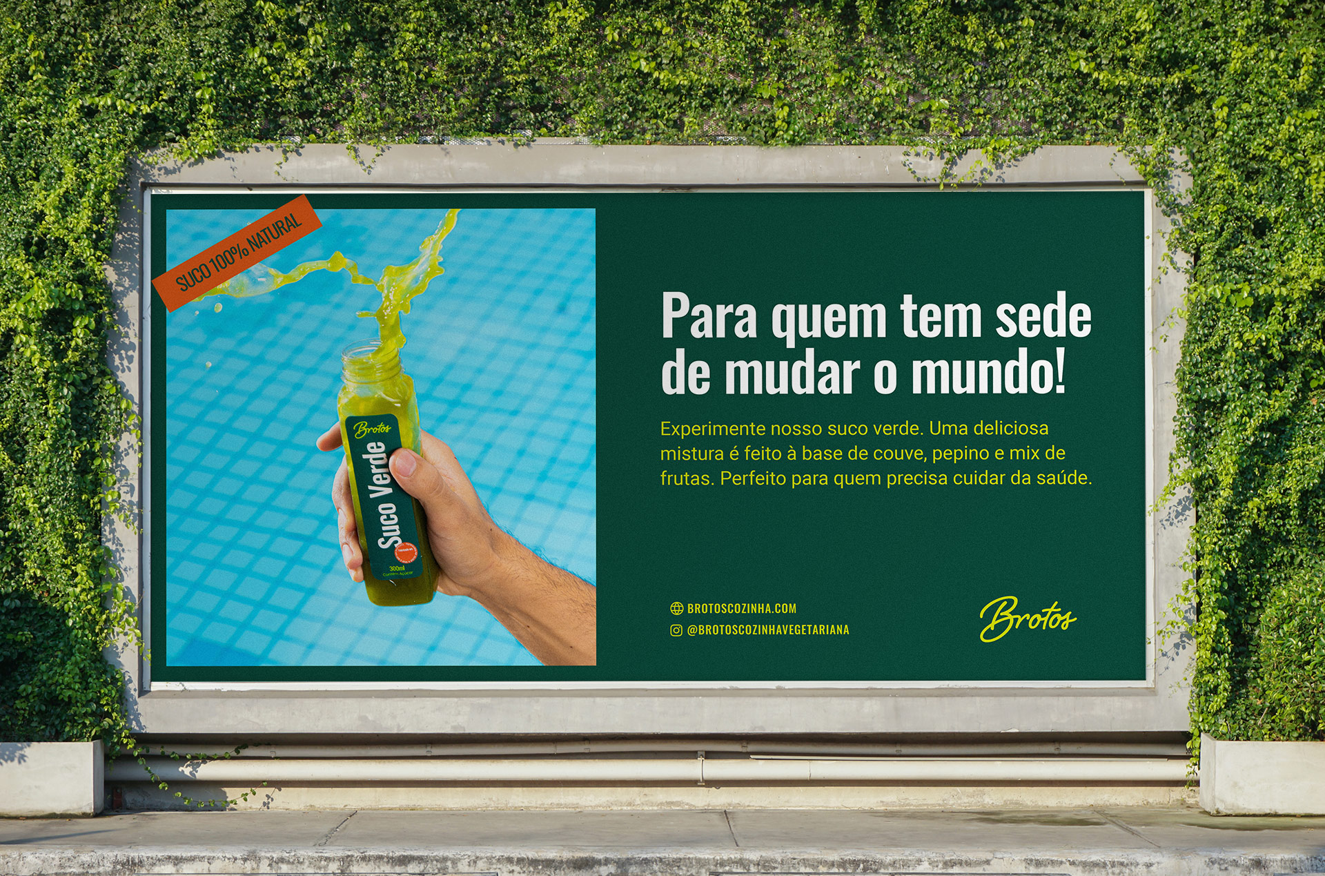 Outdoor Billboard Brotos Cozinha Vegetariana Marca e Embalagem Design Léo Tavares Belém Pará